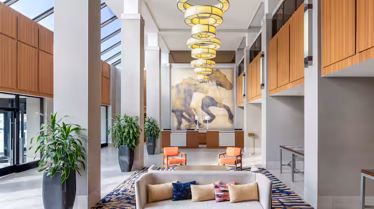 Hilton Arlington Hotel Stylish Bar and Lounge Area